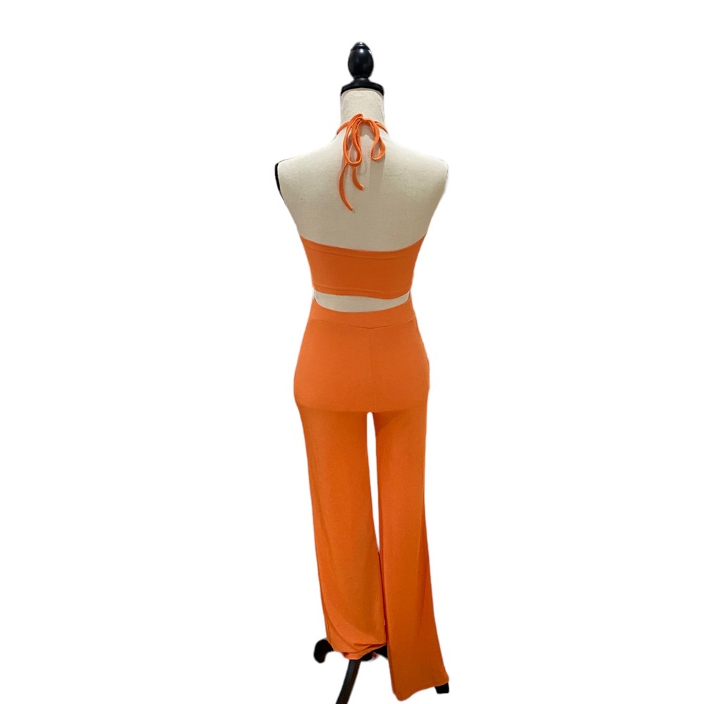 Ribbed Halter Top and Pants Set - Picture 3 of 3